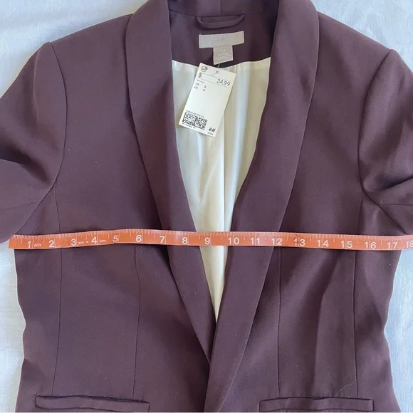 H&M Burgundy Casual Blazer Women’s S - Picture 5 of 6